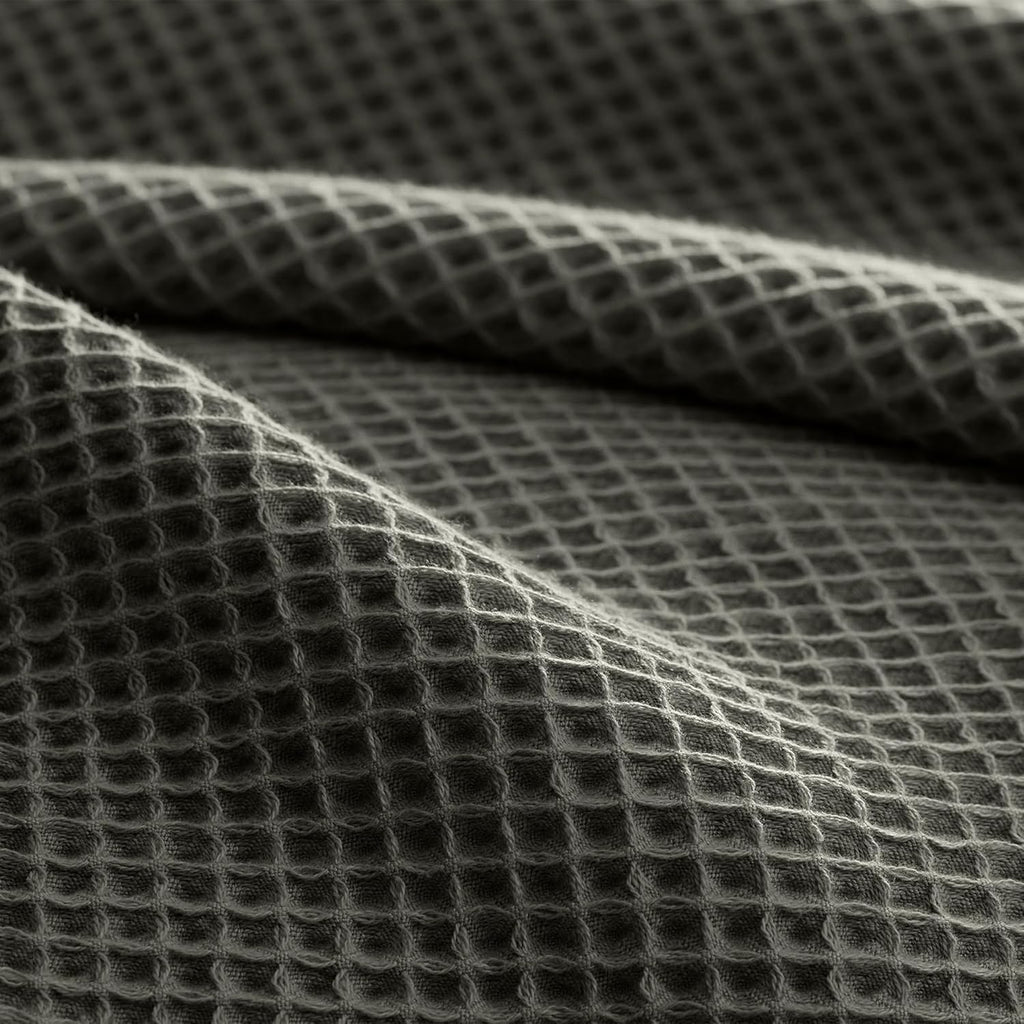 BOLL & BRANCH Waffle Bed Blanket - Twin/Twin XL, Juniper - Luxury 100% Organic Cotton - Soft, Lightweight and Breathable - Textured Waffle Weave