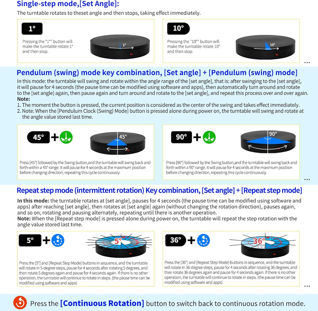 Programmable Large Motorized Electric Turntable Command-Controlled Rotating Platform Photography Turntable Secondary Development Motorized Electric Lazy Susan for 3D Scaner or Photography with API