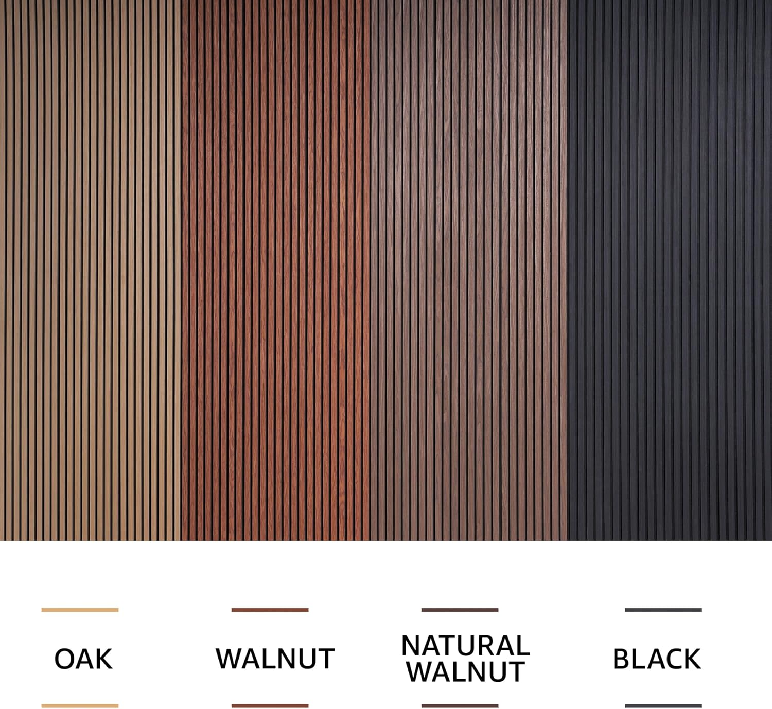 Wood Panels for Wall - Oak Acoustic Wall Panels - 4PK Wall Wood Panels - 94.49” x 12 - Soundproof Wall Panels for Decor - Acoustic Slat Wood Wall Panels for Interior Decoration of Walls (Oak Cherry)