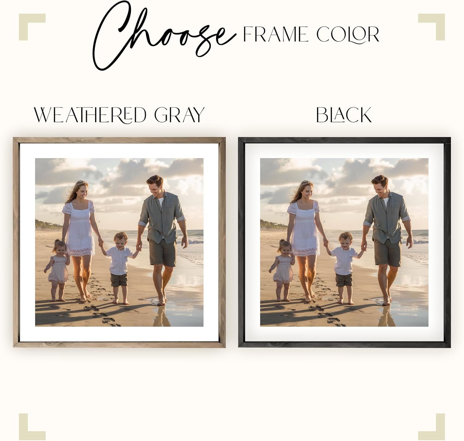 MRC Wood Products Custom Printed Photo Portrait on Canvas-Textured Board – Personalized Wall Art with Frame, Printed from Your Image