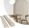 Olanglab Wood Slat Wall Panels 4 Pack, Wooden Acoustic Wall Panels, 94.5"x12.6" Each 3D Wall Panels for Interior Wall Decor (Light Oak-Grey Felt-Extendo Trio)