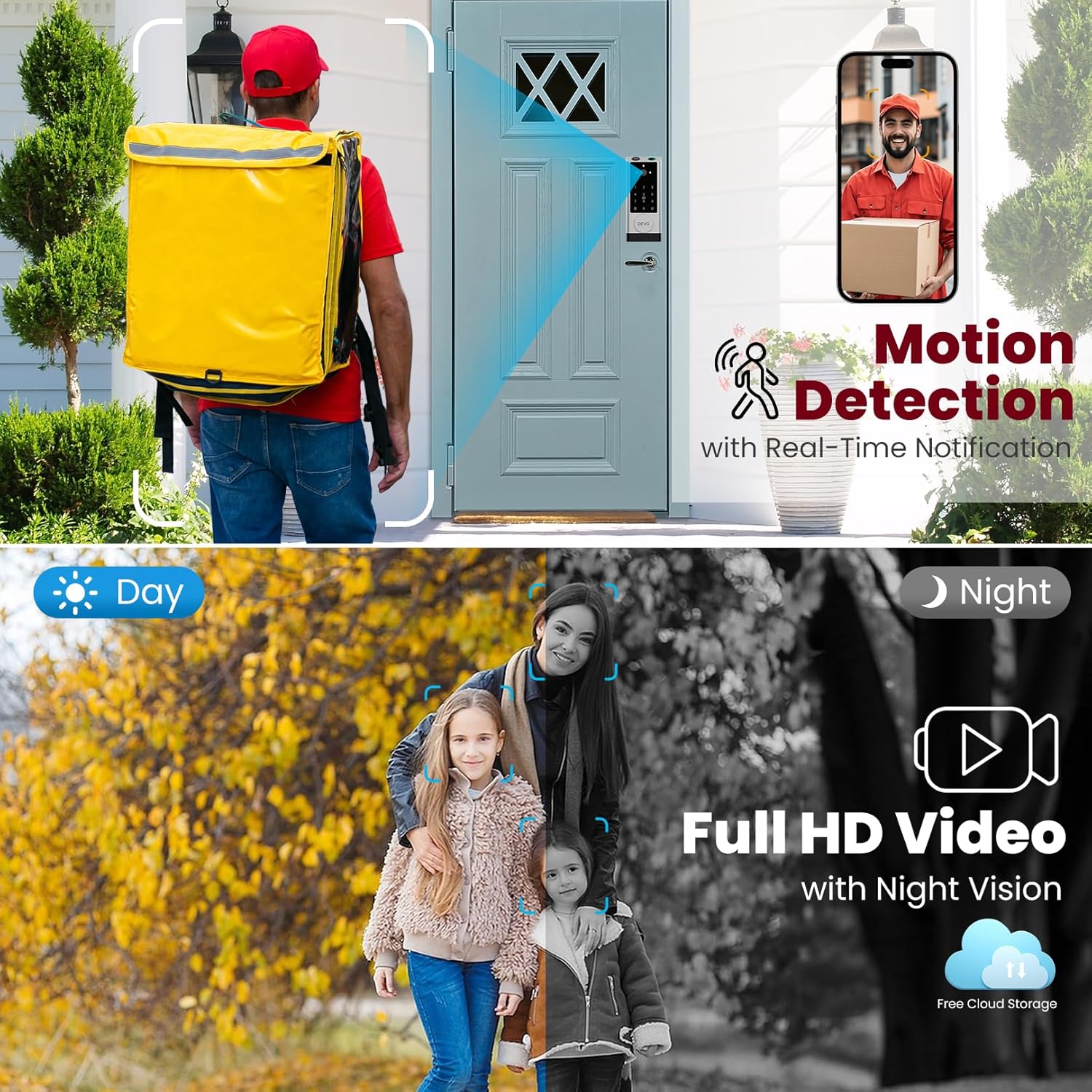 DEVO G1 6-in-1 Video Smart Lock with Camera & Doorbell, Keyless Entry Door Lock with Fingerprint, Auto Locks, App Remote, Built-in Wi-Fi Smart Deadbolt for Front Door