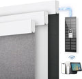 DENFOON Motorized Blinds with Remote control, Custom Blackout Smart Blinds [with Cover],Electric Blinds with Complimentary Solar Panel, Cordless Automatic Roller Shades for Windows (White，22"W x 72"H)