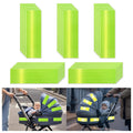Non Fading Fluorescent Yellow Reflective Stickers 2 inch X 6 inch, Outdoor Waterproof High Visibility Safety Adhesive Reflector (50 Pcs)