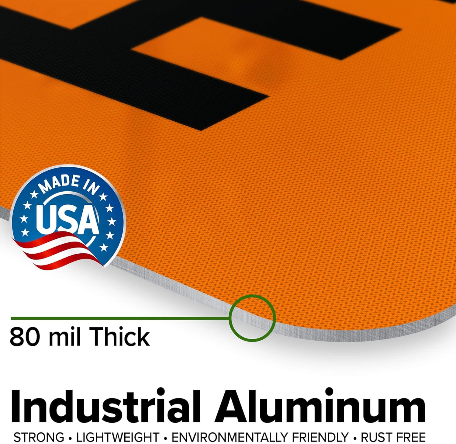 Custom warning Sign, OSHA Sign, 24x30 Inches, 3M EGP Reflective, Rust Free .080 Aluminum, Fade Resistant, Made in USA by My Sign Center