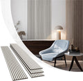Olanglab Wood Slat Wall Panels 4 Pack, Wooden Acoustic Wall Panels, 94.5"x12.6" Each 3D Wall Panels for Interior Wall Decor (White-Extendo Trio)