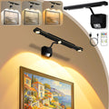 Motion Sensor Wireless Picture Lights for Wall, Dimmable Battery Operated Picture Light with Timer, Extendable Painting Light with Remote, 3 Color Temp, Rotatable Wall Art Light for Paintings