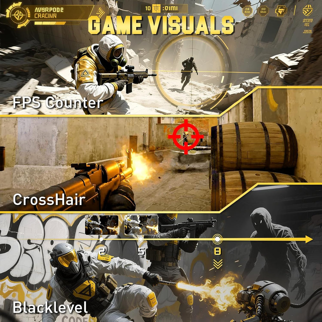 SANSUI 24.5 Inch QHD Gaming Monitor 300Hz, 1ms Fast IPS Computer Monitor, 2× HDMI 2.1 + 2× DP 1.4 Ports, 130% sRGB Eye Care VESA Support (DP Cable Included ES-G25F6Q Pro)