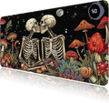 Heated Mouse Pad with 3 Levels Heated & 3 Hours Auto Shut-Off Mouse Pad for Warming Hands in Office Home, 23.6" x 14.2"Large Safe Desk Mat Hand Warmer，Kiss Skull