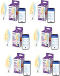 WiZ Connectd Clear 40W BA11 Tunable White Filament LED Smart Bulb - Pack of 6 - E12 - Indoor - Connects to Wi-Fi - Control with Voice or App - Matter Compatible