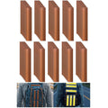 Non Fading Brown Reflective Stickers 1 inch X 6 inch, Outdoor Waterproof High Visibility Warning Safety Adhesive Reflector Tape (100 Pcs)