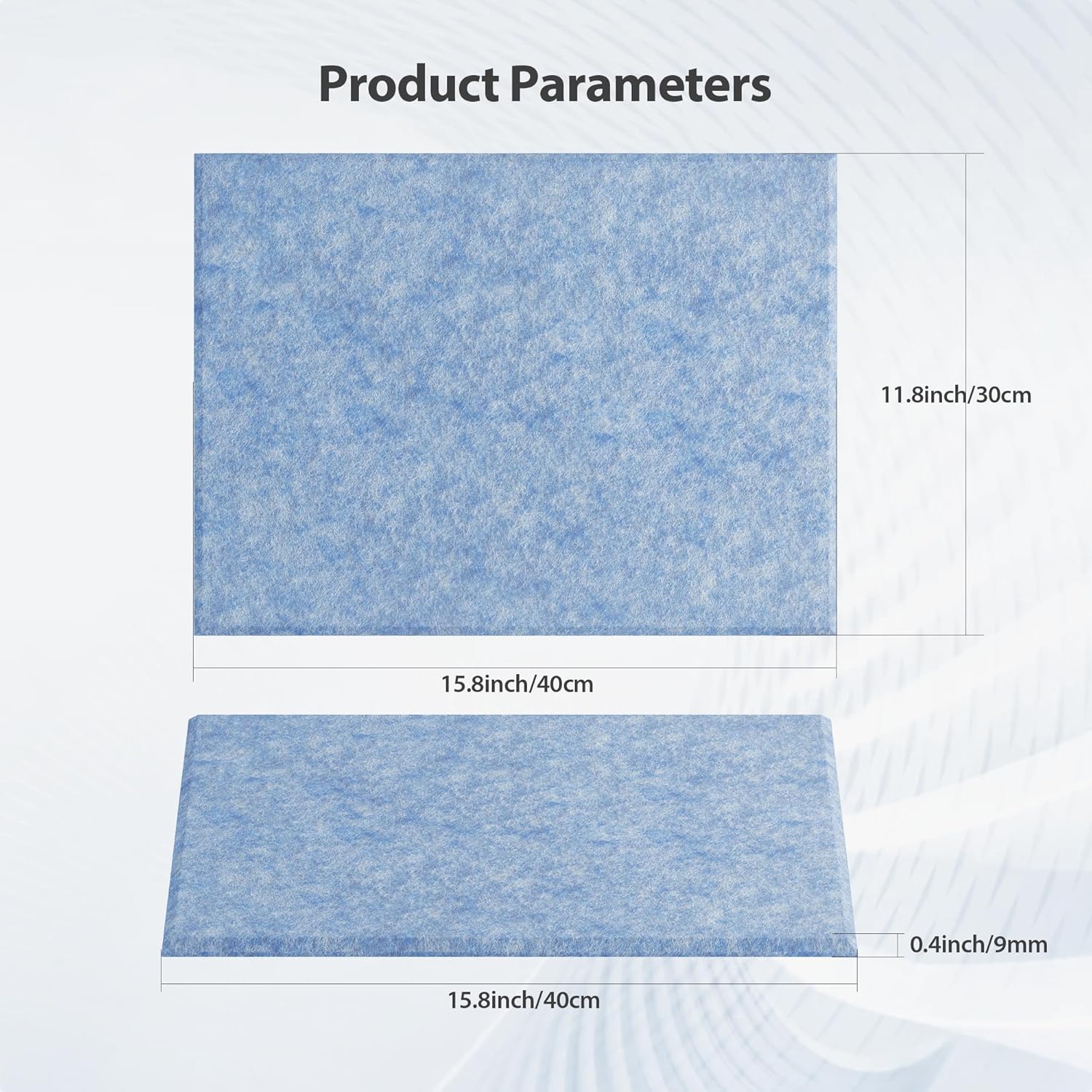 12 Pack Acoustic Panels Self Adhesive Sound Proof Foam, High Density Sound Acoustic Panel, 16X12X0.4 Inch 4:3 Rectangle Panels in Home, Office,Reccording Room,Studio,More(Light Sky Blue)