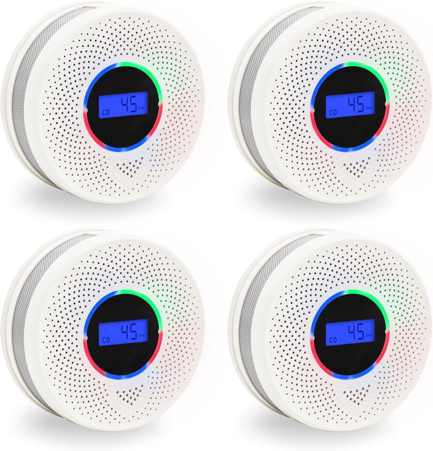 Kesy Upgraded Smoke and Carbon Monoxide Detector 10-Year Lifespan, Dual Sensor Smoke Alarm & Carbon Monoxide Detector (4 Pack)