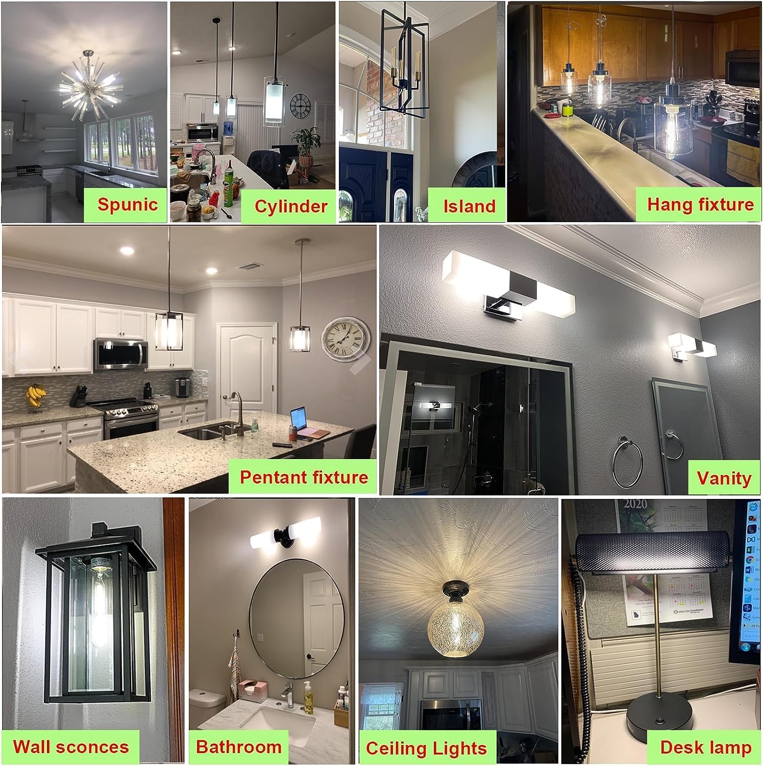 7.3 Inch E26 Led Bulb 6W Dimmable, 5000K Daylight Edison Bulbs 800LM, Equal 80 Watt Tubular T10 T9 Long Clear Glass Light Bulb for Rustic Pendant Industrial Pipe Wall Sconces - 6Pack