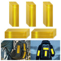 Non Fading Yellow Reflective Stickers 2 inch X 6 inch, Outdoor Waterproof High Visibility Warning Safety Adhesive Reflector Tape (50 Pcs)