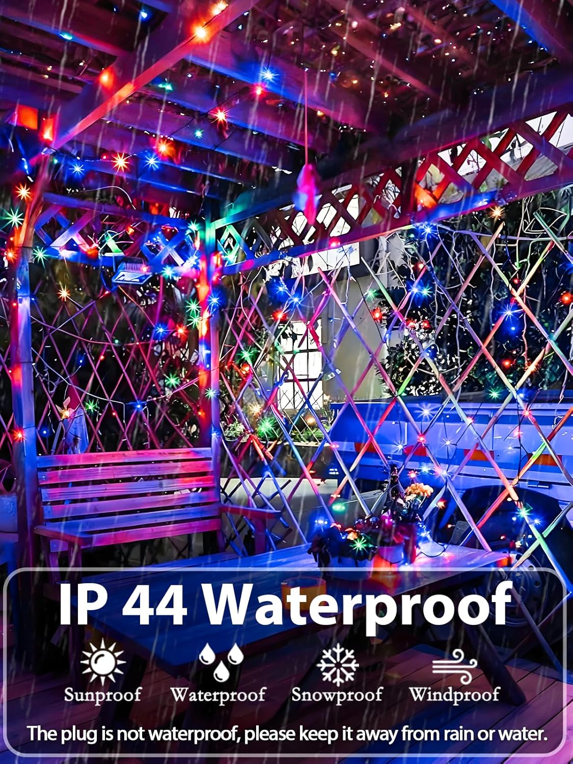 Upgraded 165FT 500 LED Multicolor Christmas String Lights Indoor & Outdoor, Memory Function & Timer & 8 Modes, Green Wire Waterproof String Lights for Xmas Tree Holiday Party Garden Decor (Multicolor)