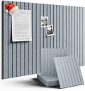 Large Felt Bulletin Board 36"x24" Cork Board Alternative - 6 Pack with 40 Safe Removable Adhesive Tabs, Cork Boards for Walls Cork Board for Home Office Classroom Pin Board-Blue Gray