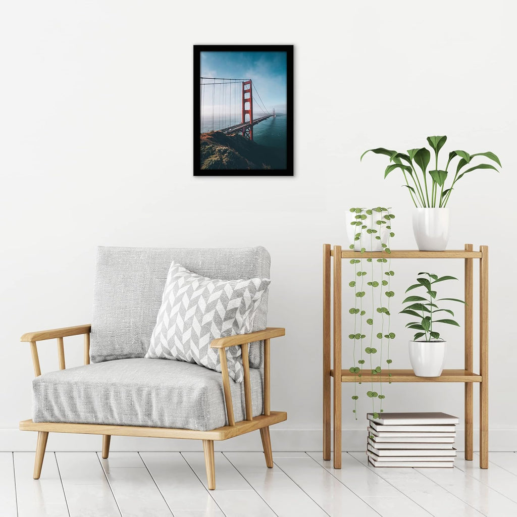 Americanflat 11x15 Picture Frame with Shatter-Resistant Glass - Signature Collection - Gallery-Style Frames Made of Engineered Wood - Photo Frame for Wall Display - Black