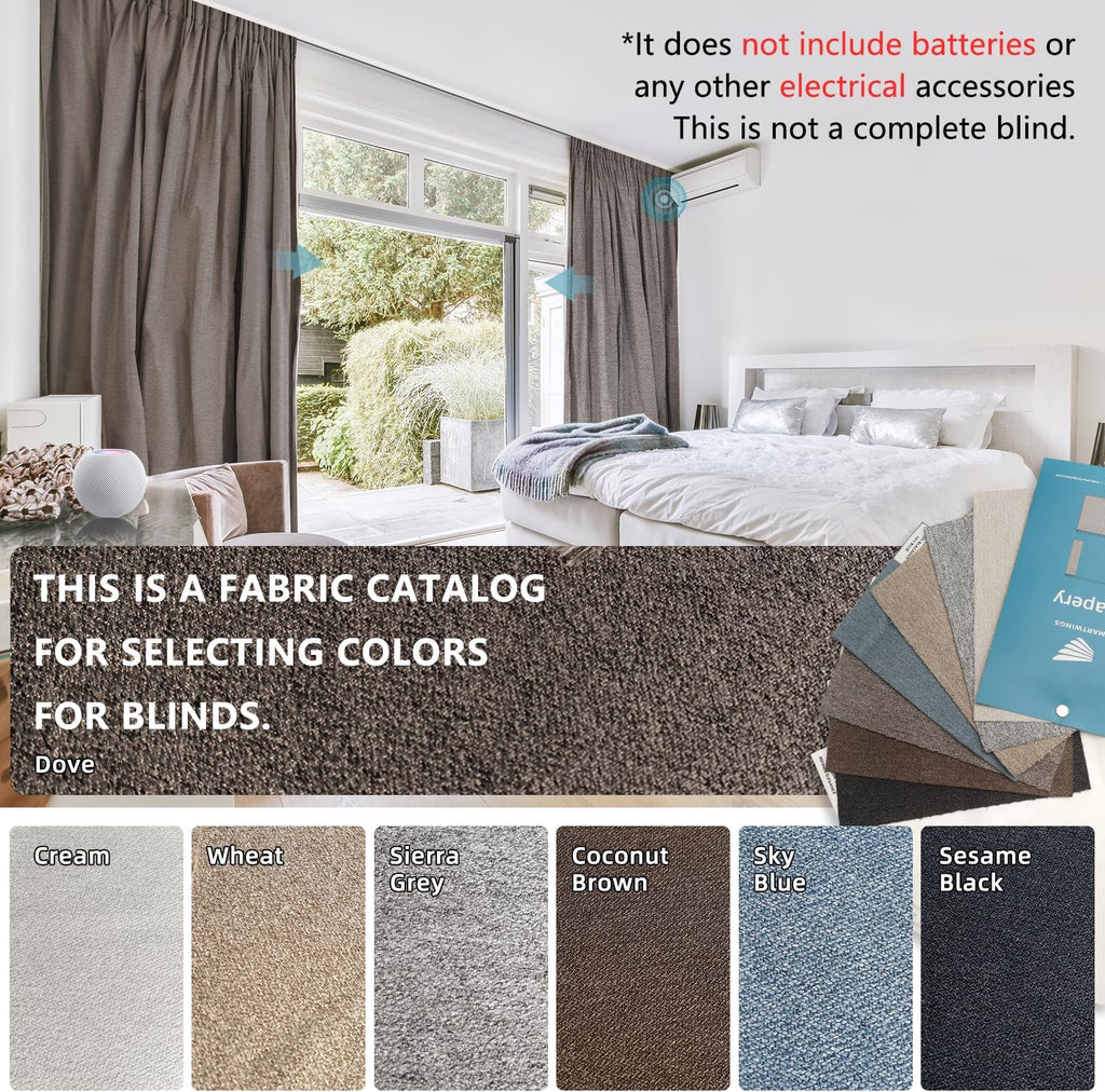 SmartWings Drapery Fabric Samples, for Custom Curtain Fabric Selection, Various Styles for Indoor Room, Multi Color