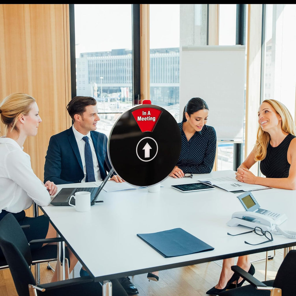 Status Spinner Privacy Signs: 6-in-1 Options - Do Not Disturb, In A Meeting, Gone For Today, Out Of Office, Available, Back Soon - For Office and Home Use
