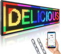 P10 52x14 inch Full Color WiFi LED Display Sign Outdoor Waterproof lP45 Digital Boardfor Restaurants, Cafes & Bars with Dynamic Ads, Remote Programming and Easy Setup
