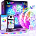TJOY 100ft Kids Bluetooth LED Strip Lighting, Color Changing Lights for Bedroom, Music Sync RGB Tape Lighting with Child Remote, LED Lights for Room Decor Aesthetic Indoor(50ftx2)