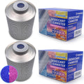 800 Gram Gun Safe Dehumidifier, 2 Pack of 1.77 LBS Rechargeable Dehumidifier Blue to Pink Silica Gel Desiccant Moisture Absorbers, Dehumidifiers for Room, Bedroom, Safe, Closet, Bathroom, Car