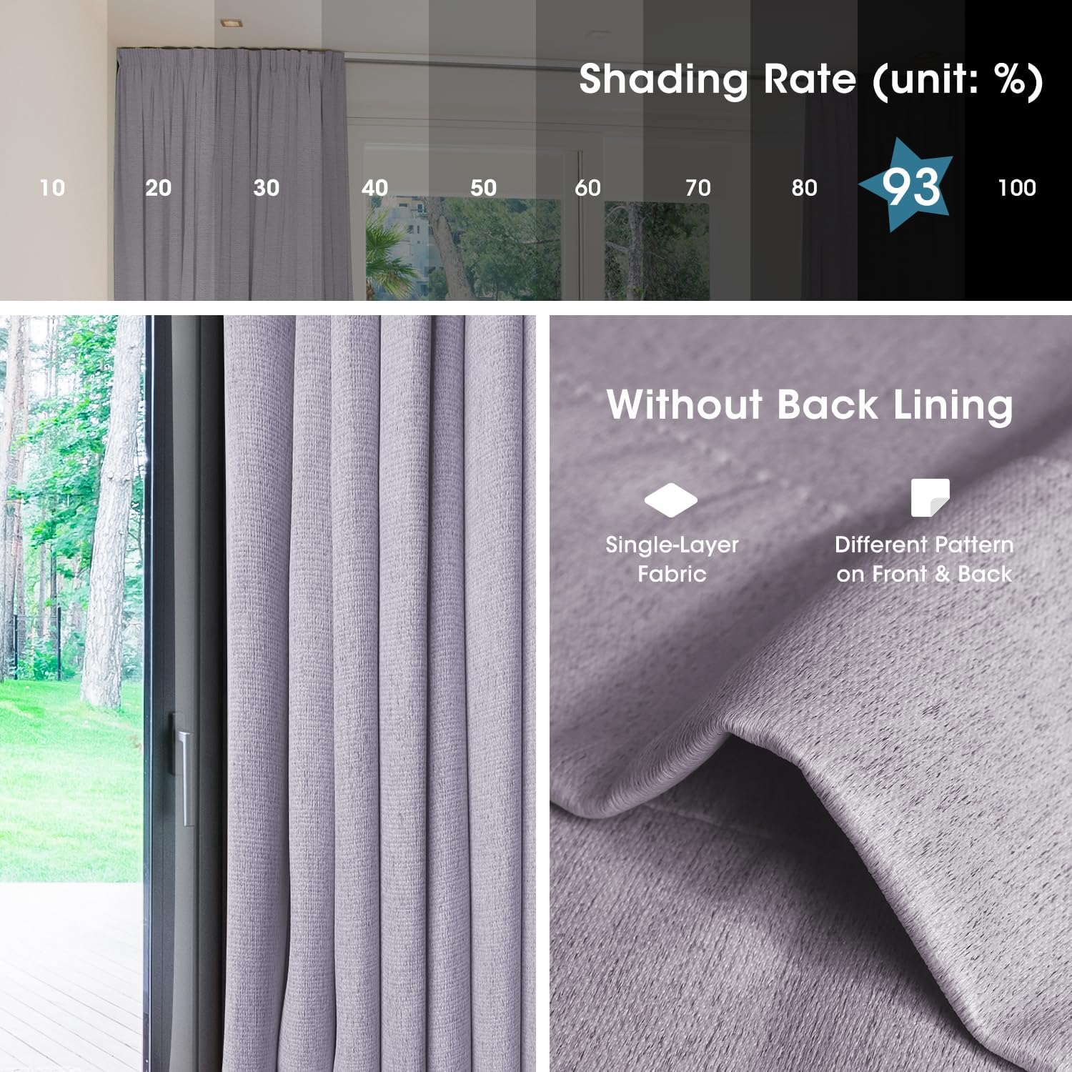 SmartWings Automatic Curtain Opener with Drapery, Motorized Vertical Blinds with Remote, Electric Closet Doors Sliding Panels Compatible with Alexa Google Homekit, 93% Blackout Light Purple