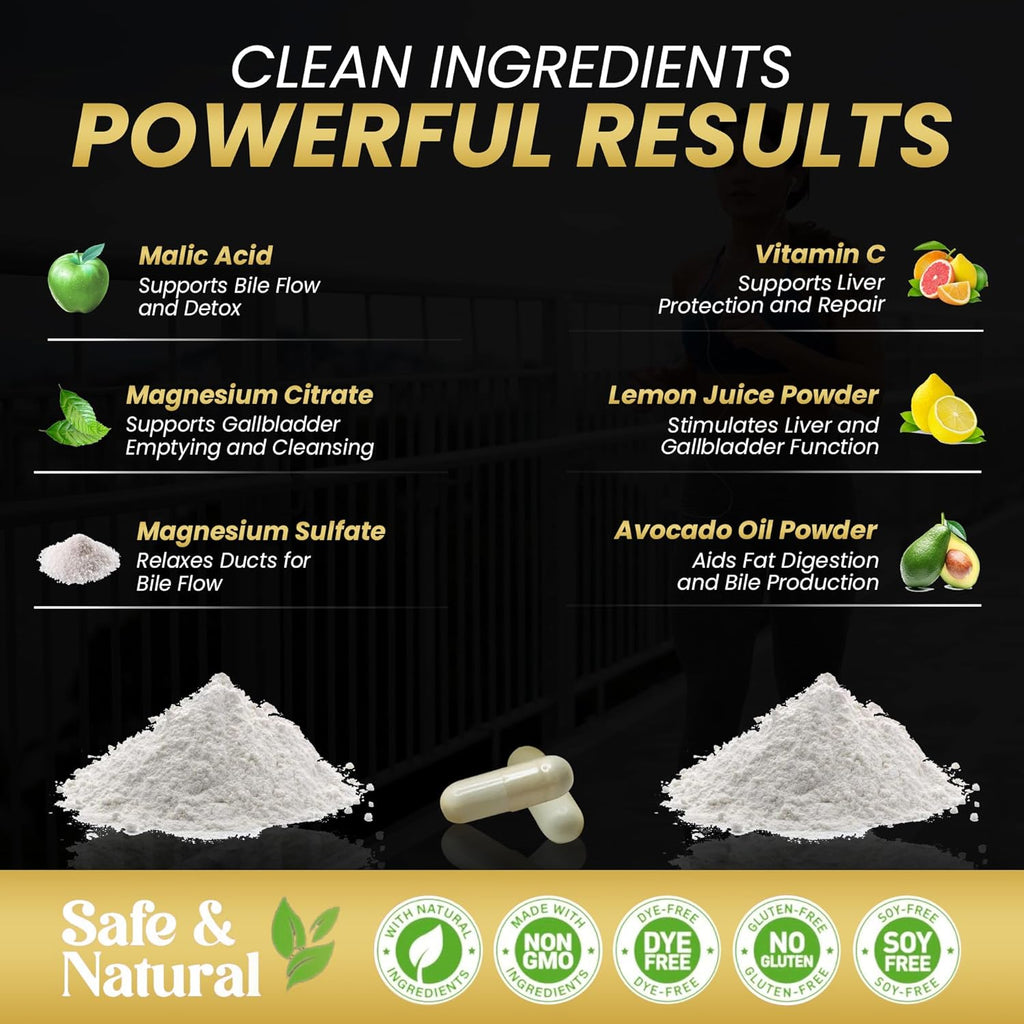 Liver & Gallbladder Cleanse, Scientifically Formulated 5-Day Best Liver Cleanse Detox & Repair Fatty Liver Program to Optimize Liver Function, Support Bile Flow & Promote Gallbladder Health