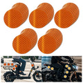 Non Fading Orange Reflective Stickers 2-inch Diameter Round Reflector, Outdoor Waterproof High Visibility Warning Adhesive Tape (50 Pcs)
