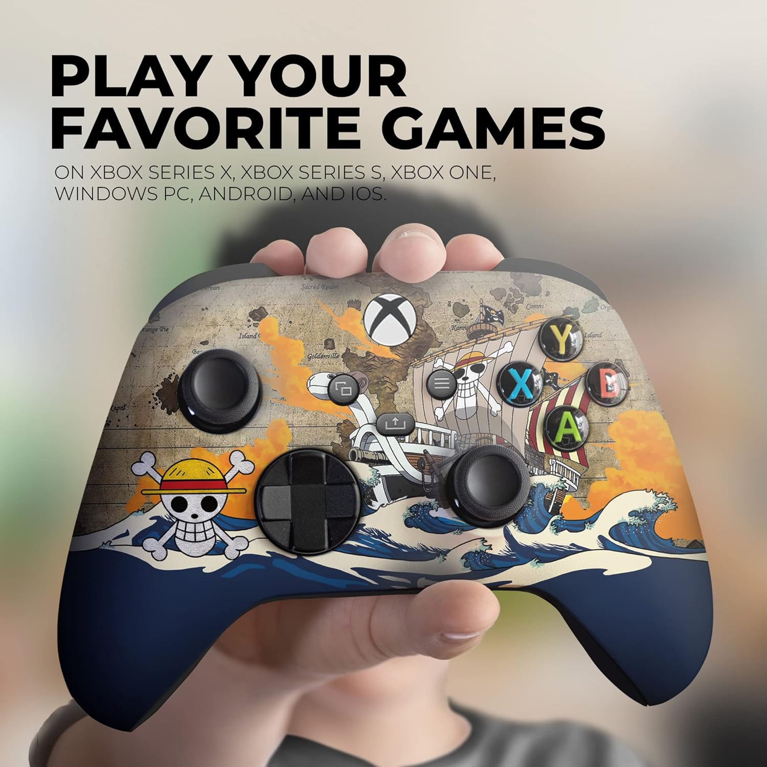 DreamController One Peice Custom X-box Controller Wireless compatible with X-box One/Series X/S Proudly Customized in USA with Permanent HYDRO-DIP Printing (NOT JUST A SKIN)