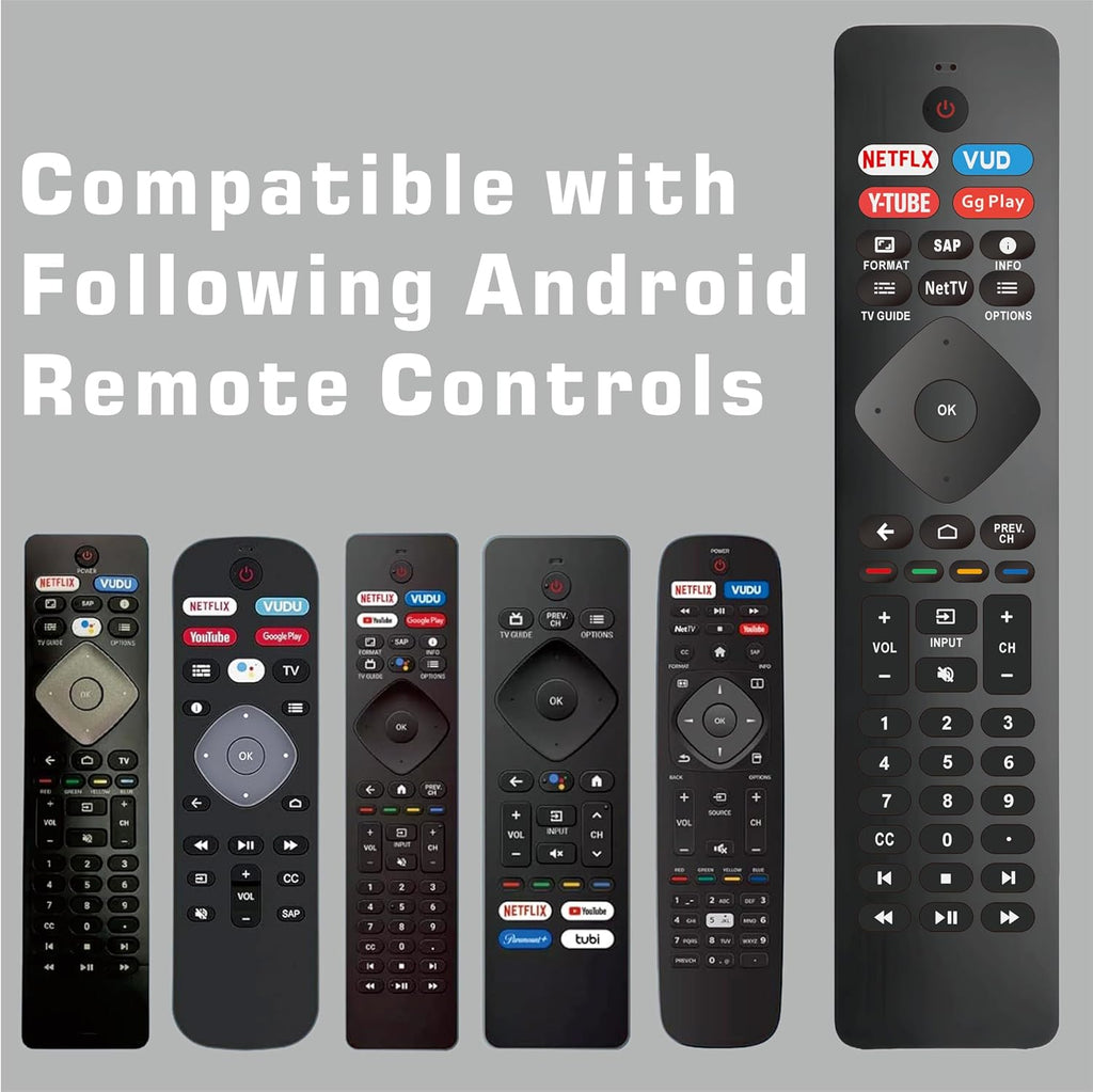 Universal TV Remote Replacement for Philips SmartTV Remote Replacement for Phillips TV Remote Control Replacement for Phillips 4K UHD Android Smart TVs Remote (NH800UP)