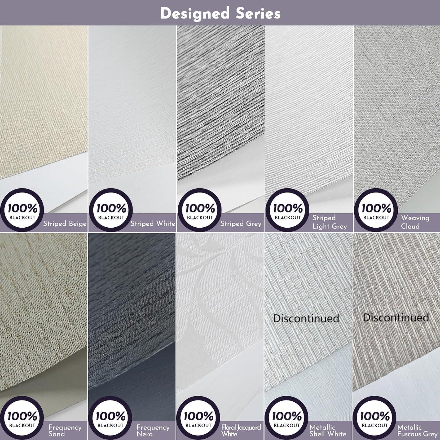 Graywind Roller Shades 100% Blackout Window Shades Fabric Sample