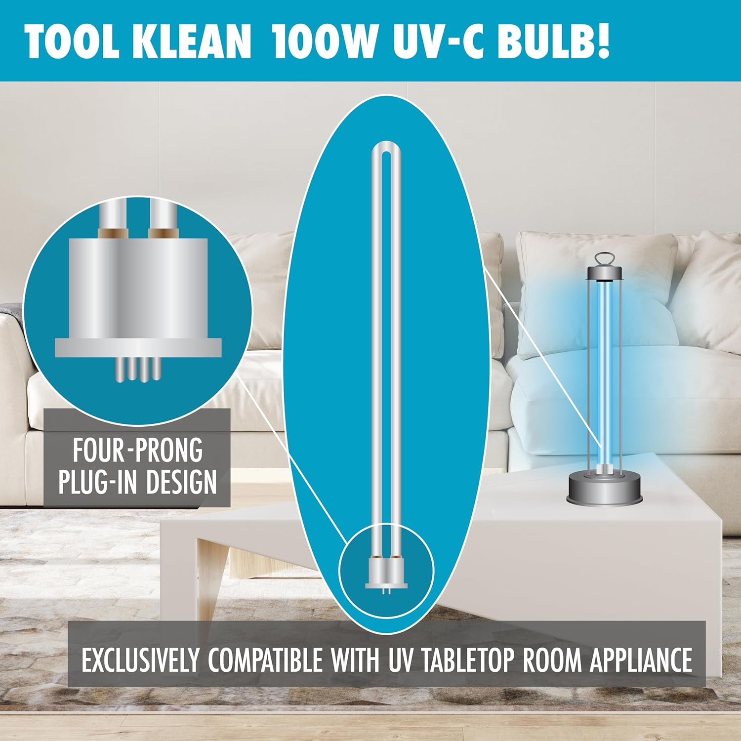 AeraLight UV Light Tabletop Room Appliance Replacement Bulb | TK-1-SSRTTB