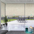 Yoolax Smart Blinds, Motorized Matter Roller Shades Blackout Automatic Blinds for Windows Motorized Shades Compatible with Alexa, Google Home, Homekit(Blackout Linen Beige)