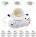 Adetu 3 Inch Gimbal Led Recessed Lighting, 360°+90° Adjustable Directional Recessed Lights, 2700K/3000K/3500K/4000K/5000K Dimmable Retrofit Eyeball Can Lights with Jbox,ETL (White, 12 Pack)