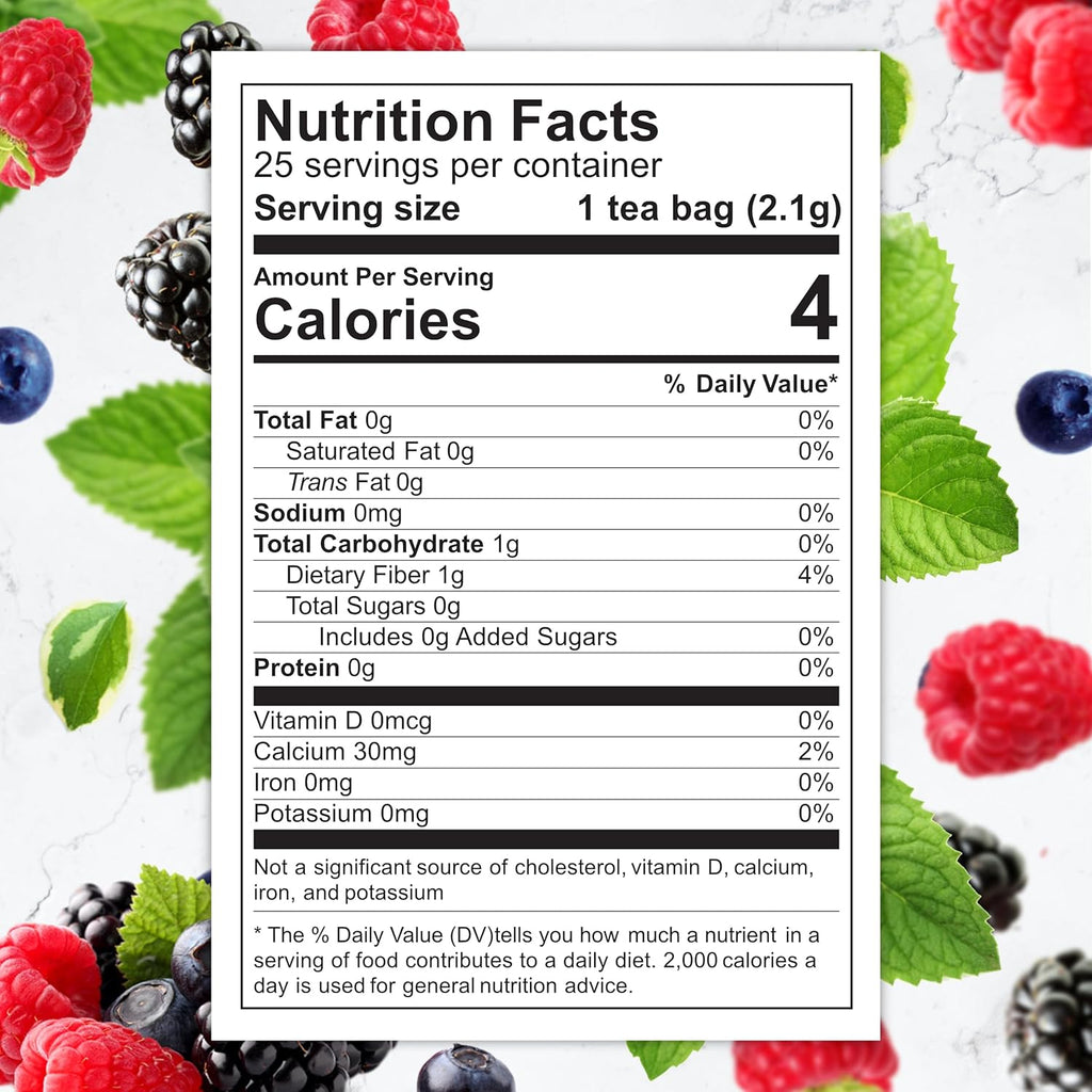 Total Tea Slimming Detox Tea for a Healthy Weight Support - Caffeine Free - Herbal Tea with Chamomile, Hibiscus, Ginger Root for Colon Cleanse - Natural Fruit Tea for Digestive Health