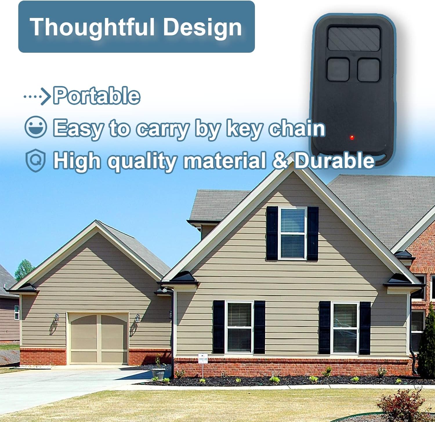 Universal Garage Door Opener Remote, Fit for Liftmaster, Chamberlain, Craftsman Garage Door Openers, Replace 890MAX 893MAX 893LM 370LM 371LM 373LM 971LM 973LM 891LM 3-Button Keyless Wireless Remote