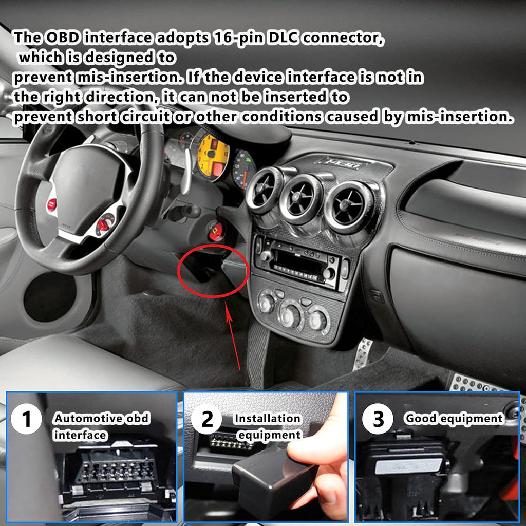 XMSJSIY 16 Pin OBD2 Female Connector Extension Cable,OBD2 Fixed Harness Assembled Plug Dash Port Wires,E-Car Connection with Colorful Cables for Car Diagnostic-1 Pcs