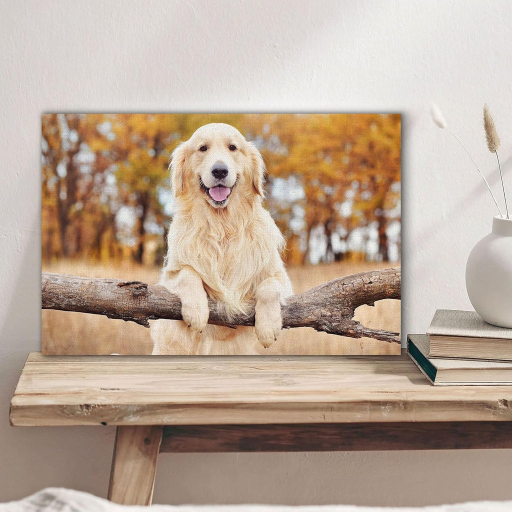 Custom Canvas Prints with Your Photos Personalized Photo Canvas Print Wall Art Customized Canvas Picture Frame Gifts for Pet Baby Family Mom Dad Men Women Couple Boyfriend Girlfriend Framed 18x12