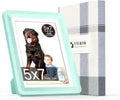 Green 5x7 Picture Frame with Acrylic Front, ABS Frame for 5x7 or 4x6 Photos, Shatterproof UV-Resistant Tabletop Photo Frame, Vertical/Horizontal Display for Home Décor