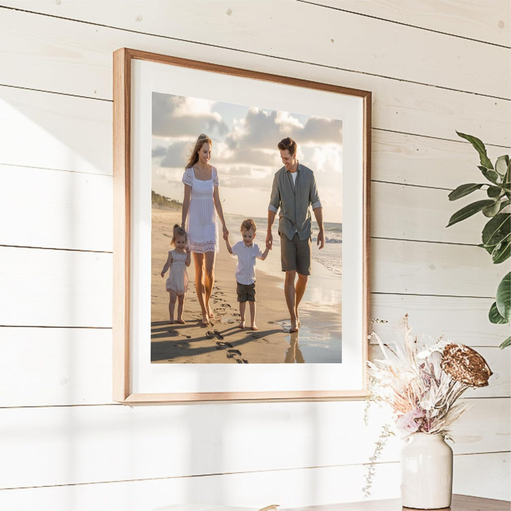 MRC Wood Products Custom Printed Photo Portrait on Canvas-Textured Board – Personalized Wall Art with Frame, Printed from Your Image