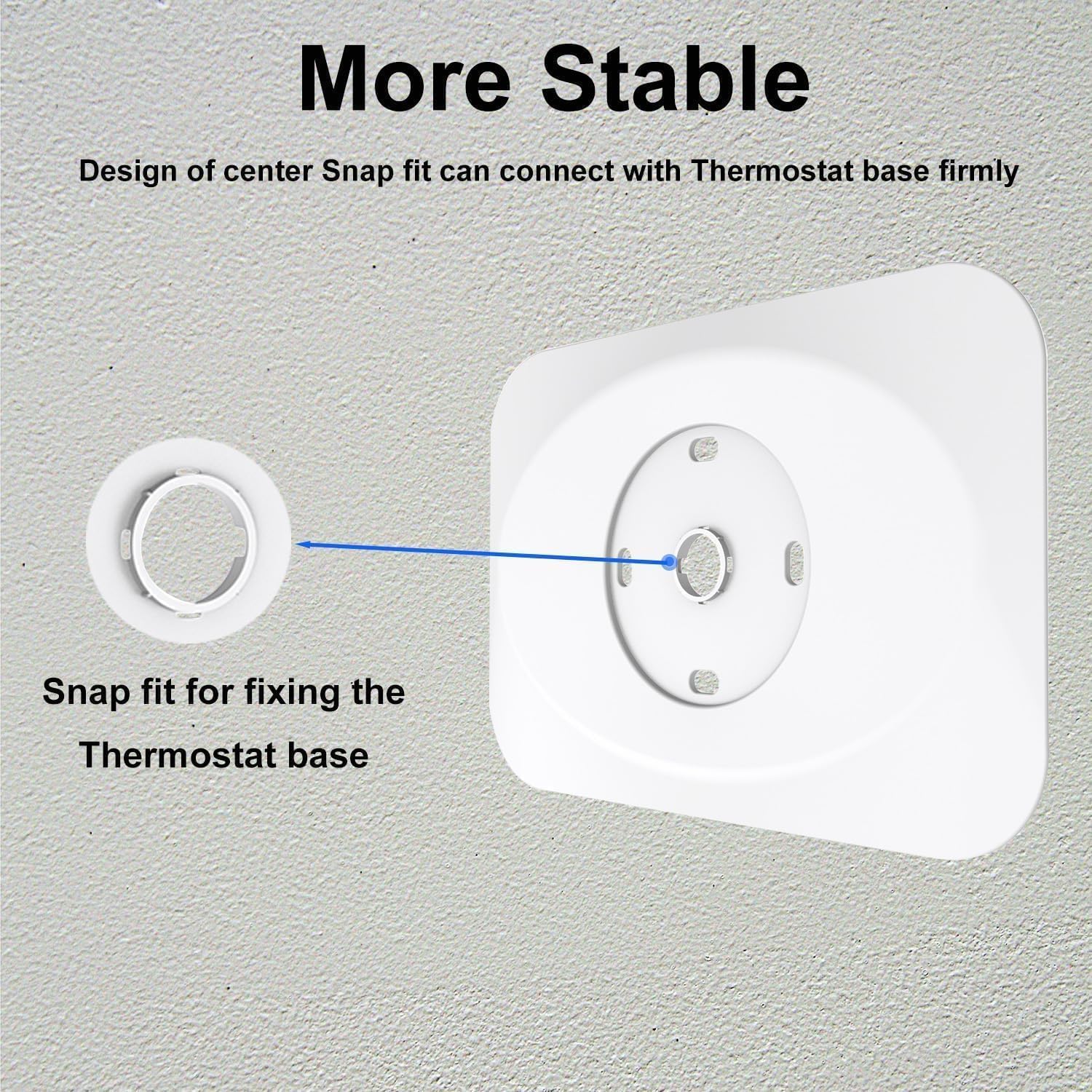 Nest Thermostat Wall Plate Cover Compatible with Google Nest Learning Thermostat (4th Gen), Practical Nest Thermostat Trim Kit, Nest Learning Thermostat 4 Accessory, Snap fit Design, White