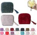 Stuffdatas Travel Jewelry Case, Stuffdatas Bags, Small Jewelry Travel Pouch Mini, Travel Jewelry Organizer Pouch Velvet, with 5 Compartments (3PCS-A)