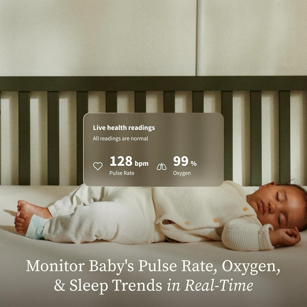 Owlet Dream Sock - FDA-Cleared Smart Baby Monitor - Track Live Pulse (Heart) Rate, Oxygen in Infants - Receive Notifications - Dusty Rose