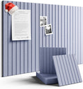 Large Felt Bulletin Board 36" x 24" Cork Board Alternative-6 Pack with 40 Safe Removable Adhesive Tabs, Cork Boards for Walls for Home Office Classroom Pin Board (Soft Periwinkle)