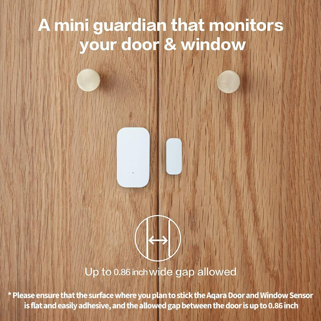 Aqara Zigbee Door and Window Sensor, Wireless Contact Sensor, Home Automation, Requires Aqara Hub (not 3rd-Party), Zigbee Connection, Kid Safety, Compatible with Apple HomeKit, Alexa, IFTTT