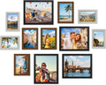 decorUhome Assorted Picture Frames Collage Wall Decor for Photo Gallery Display Set of 12 Including Four 8x10 / Four 5x7 / Four 4x6 for Family Wall Decor, Black/Brown/Grey, 12 Pack