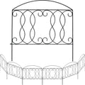 Decorative Fence 24in x 12ft 6 Piece Metal Garden Fence Extra Thick Wire Outdoor Patio Rustproof Fencing Animal Barrier