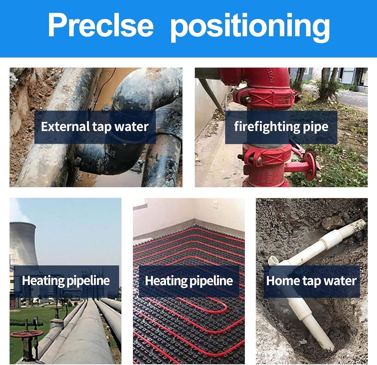 PQWT L5000 Underground Water Leak Detectors Indoor Outdoor Wall Water Pipe Detector Machine Multi Sensor Acoustic Pipeline Leakage Detection Kit Noise Reduction Headphone Smart Touchscreen Carry Case